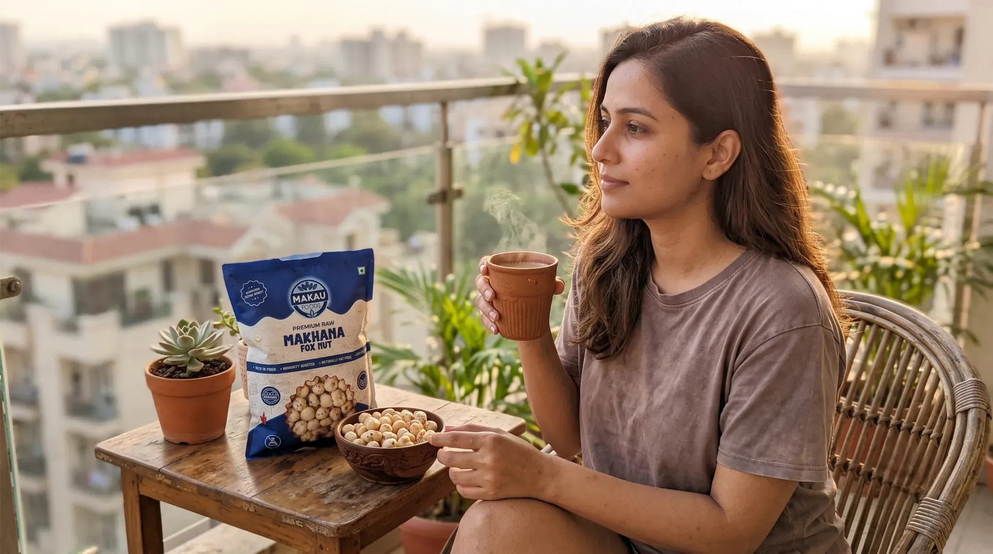 With evening chai