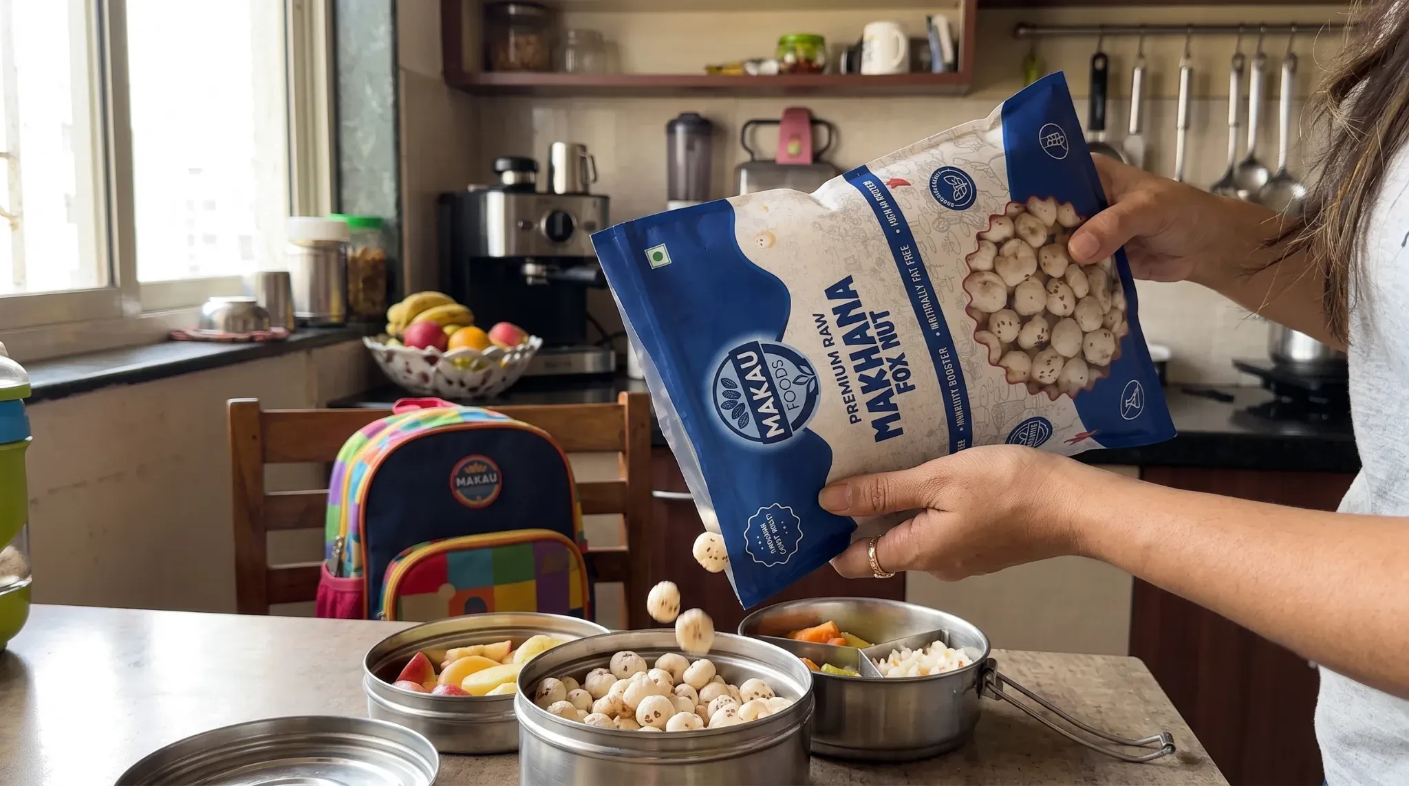 In a kid's tiffin box