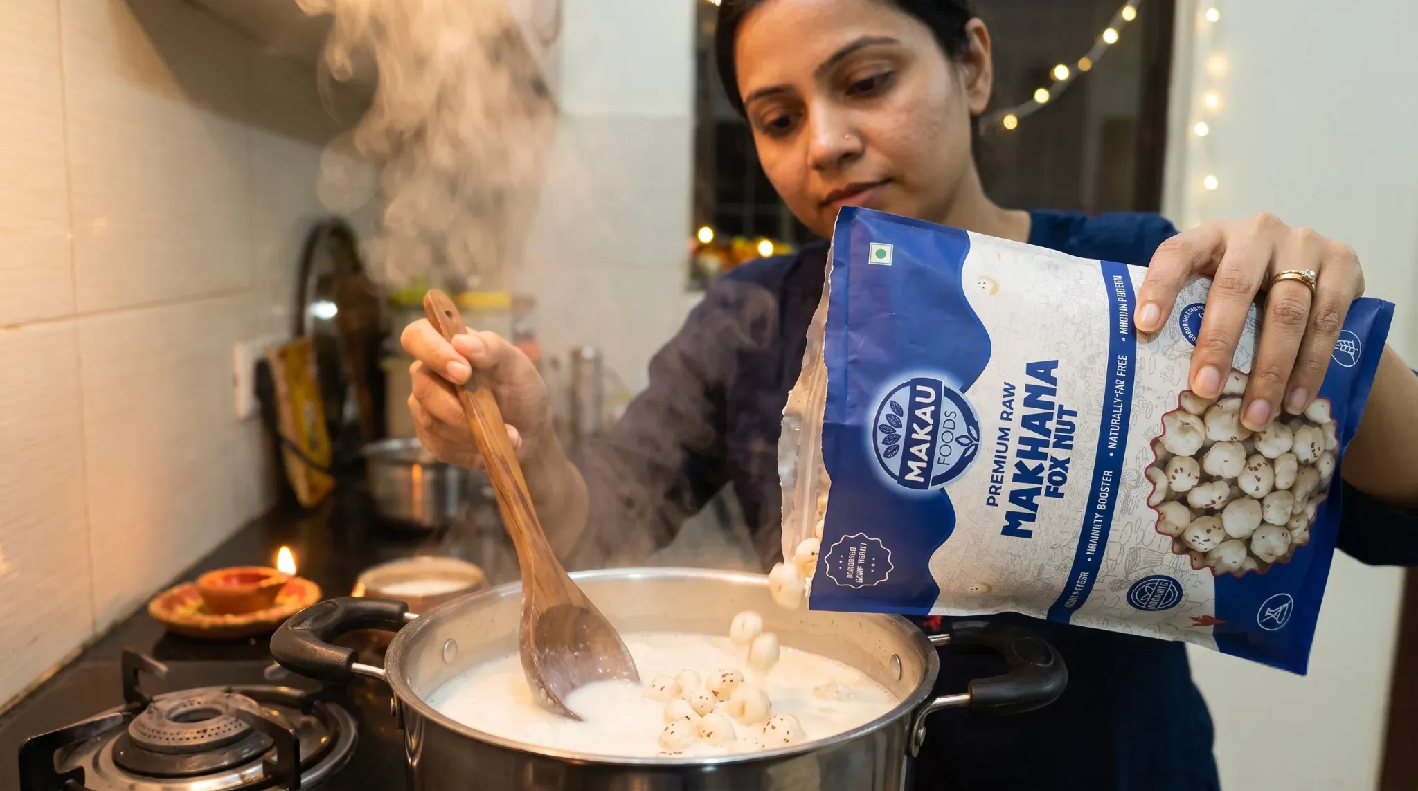 In kheer or a milk based dessert